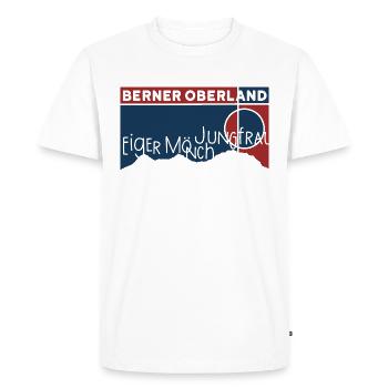 Eiger, Mönch, Jungfrau, Berg, Oberland bernois, randonnée pédestre - T-shirt Premium bio Homme - blanc - Devant - Nico (187cm)