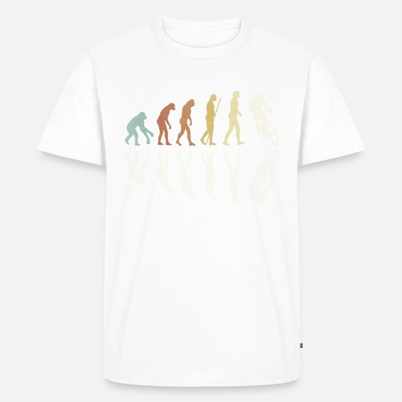 Evolution - Vélo de route - T-shirt Premium bio Homme - blanc