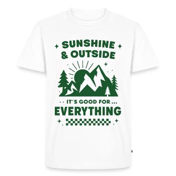 Soleil et extérieur - profitez de la nature - T-shirt Premium bio Homme - blanc - Devant - Nico (187cm)