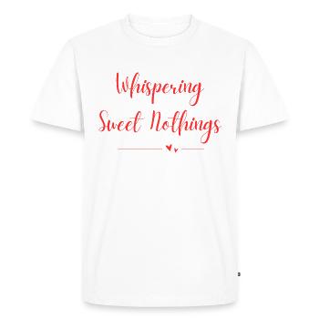 Chuchoter des choses douces - T-shirt Premium bio Homme - blanc - Devant - Nico (187cm)