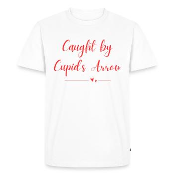 Attrapé par la flèche de Cupidon - T-shirt Premium bio Homme - blanc - Devant - Nico (187cm)