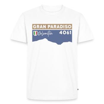 Gran Paradiso Ski Tour High Tour Climb Guide - Men's Premium Organic T-Shirt - white - Front - Nico (187cm)