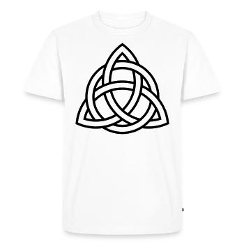 Celtic Knot, Triquetra, Viking Symbols, Nordic, - Men's Premium Organic T-Shirt - white - Front - Nico (187cm)