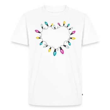 Heart of fairy lights - Men's Premium Organic T-Shirt - white - Front - Nico (187cm)