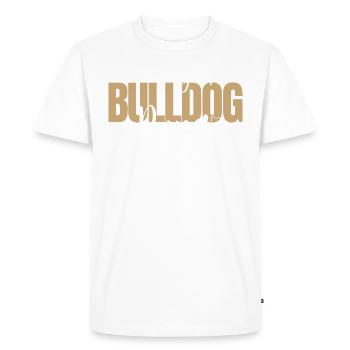 Bulldog DAD Bulldog Bulldogs DAD - T-shirt Premium bio Homme - blanc - Devant - Nico (187cm)