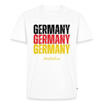 Flag of Germany, German pride - Men's Premium Organic T-Shirt - white - Front - Nico (187cm)