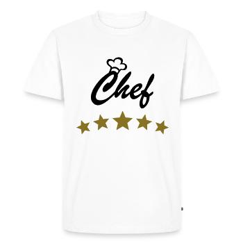 Chef - T-shirt Premium bio Homme - blanc - Devant - Nico (187cm)