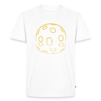 Coucher de soleil sur le floorball - T-shirt Premium bio Homme - blanc - Devant - Nico (187cm)