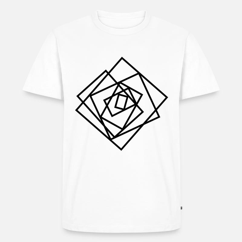 Abstrakte Rechtecke / Abstrakte Kunst - Männer Premium Bio T-Shirt - Weiß