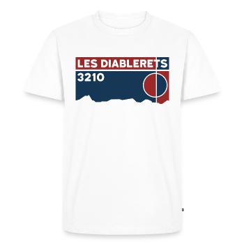 Les Diablerets - Men's Premium Organic T-Shirt - white - Front - Nico (187cm)