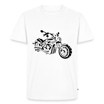 Motorcycle black - Men's Premium Organic T-Shirt - white - Front - Nico (187cm)