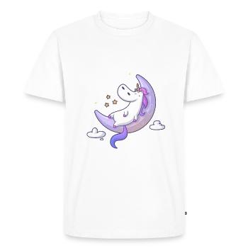 Juste un rêveur - Licorne rêveuse - T-shirt Premium bio Homme - blanc - Devant - Nico (187cm)