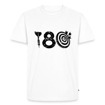 BullsEye Dart T-shirt Gift Darts Player Man - Men's Premium Organic T-Shirt - white - Front - Nico (187cm)