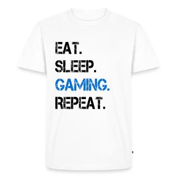 Gaming - T-shirt Premium bio Homme - blanc - Devant - Nico (187cm)