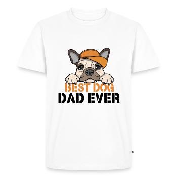 Best dog dad gift master dog owner - Men's Premium Organic T-Shirt - white - Front - Nico (187cm)