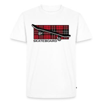 skateboard skate-life halfpipe skateboarder sk8 - T-shirt Premium bio Homme - blanc - Devant - Nico (187cm)