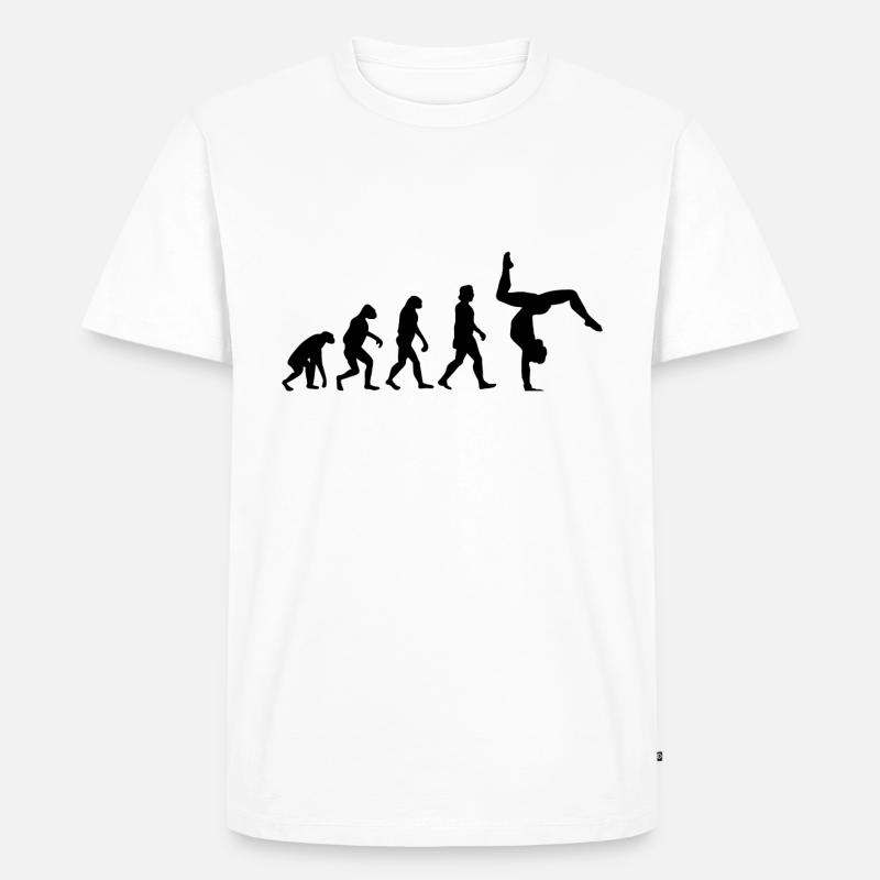 Turnen Handstand Evolution - Männer Premium Bio T-Shirt - Weiß