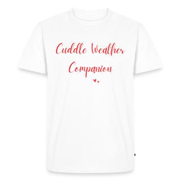Compagnon météo câlin - T-shirt Premium bio Homme - blanc - Devant - Nico (187cm)