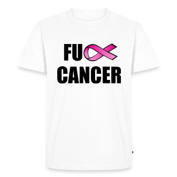 Fuck Cancer - T-shirt Premium bio Homme - blanc - Devant - Nico (187cm)