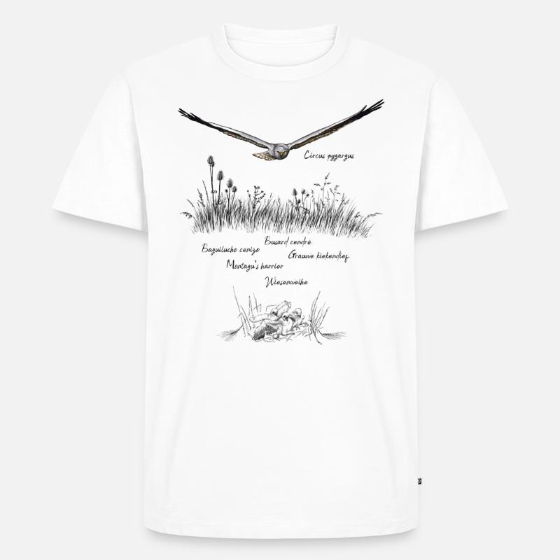 Wiesenweihe - Männer Premium Bio T-Shirt - Weiß