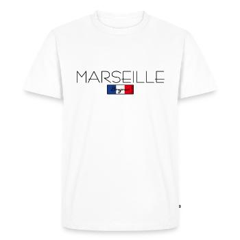 FÊTE D’ÉTÉ MARSEILLE FRANCE (b) - T-shirt Premium bio Homme - blanc - Devant - Nico (187cm)
