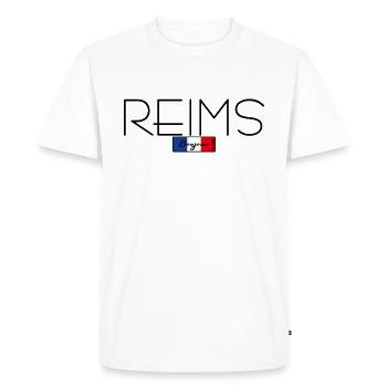 FÊTE D’ÉTÉ REIMS FRANCE (b) - T-shirt Premium bio Homme - blanc - Devant - Nico (187cm)