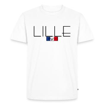 FÊTE D’ÉTÉ LILLE FRANCE HOLIDAY (b) - T-shirt Premium bio Homme - blanc - Devant - Nico (187cm)