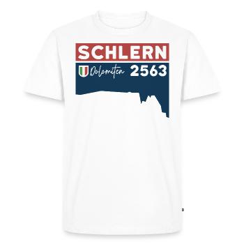 Sciliar Sciliar Dolomites altitude hike South Tyrol - Men's Premium Organic T-Shirt - white - Front - Nico (187cm)