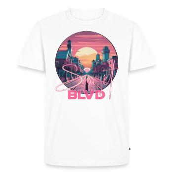 Sunset Boulevard, Los Angeles, Californie, États-Unis - T-shirt Premium bio Homme - blanc - Devant - Nico (187cm)