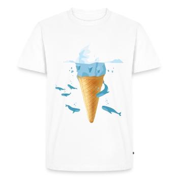 IceCream (Whales Edition) - Men's Premium Organic T-Shirt - white - Front - Nico (187cm)