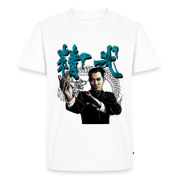 Kung Fu - T-shirt Premium bio Homme - blanc - Devant - Nico (187cm)