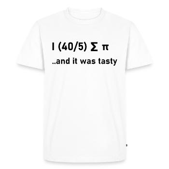 Math Gift Gift Idea Funny Joke Nerdy - Men's Premium Organic T-Shirt - white - Front - Nico (187cm)