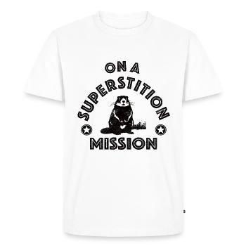 En mission de superstition avec Marmot - T-shirt Premium bio Homme - blanc - Devant - Nico (187cm)