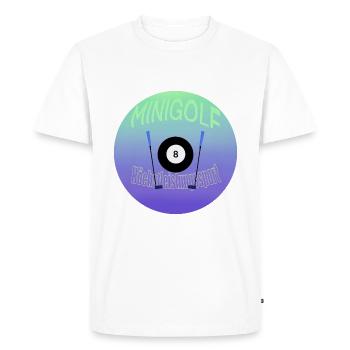 Golf miniature - T-shirt Premium bio Homme - blanc - Devant - Nico (187cm)