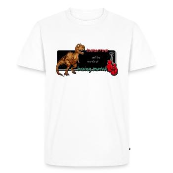 Dino Boxer T-Rex - T-shirt Premium bio Homme - blanc - Devant - Nico (187cm)