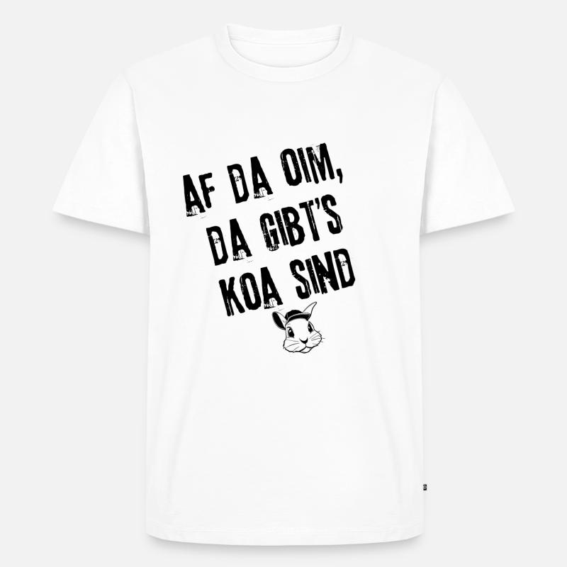 OimOhneSünd | Redewendung - Männer Premium Bio T-Shirt - Weiß