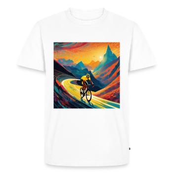Cyclisme Colorwaves - T-shirt Premium bio Homme - blanc - Devant - Nico (187cm)