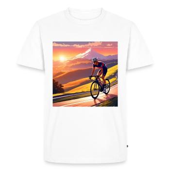 À la poursuite de la dernière lumière du jour - T-shirt Premium bio Homme - blanc - Devant - Nico (187cm)