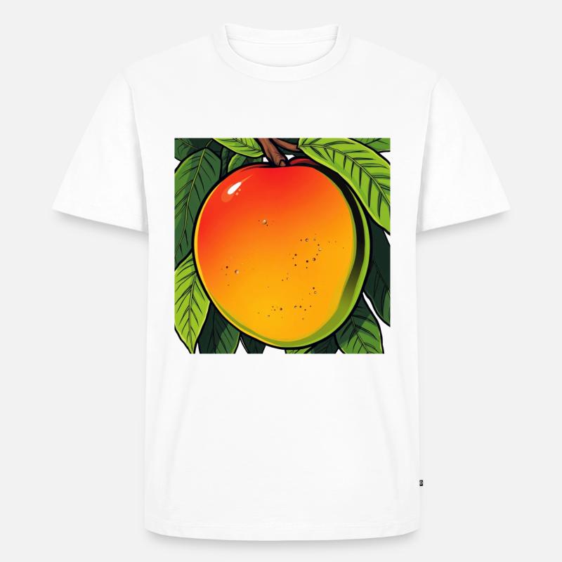 Mango auf einem Baum - Männer Premium Bio T-Shirt - Weiß