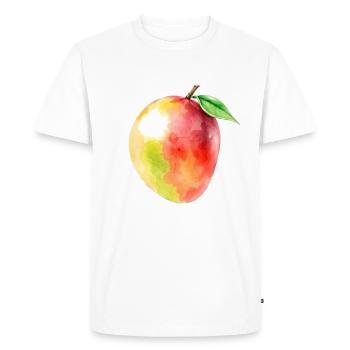 Mango - Men's Premium Organic T-Shirt - white - Front - Nico (187cm)