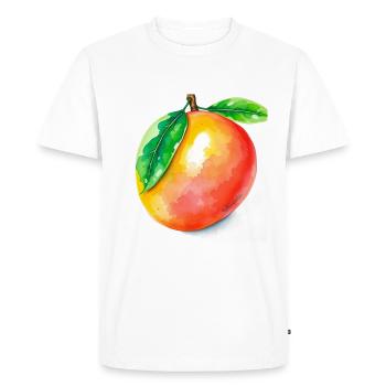 Mango - Men's Premium Organic T-Shirt - white - Front - Nico (187cm)