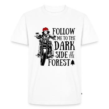 Black Forest biker - Men's Premium Organic T-Shirt - white - Front - Nico (187cm)