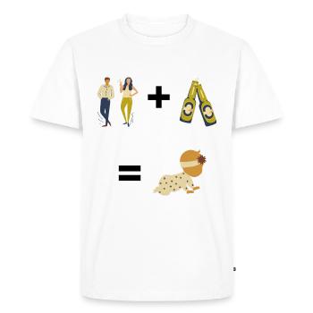 Consommation d’alcool | Alcool | Fête | Bébé | Drôle| Carnaval - T-shirt Premium bio Homme - blanc - Devant - Nico (187cm)