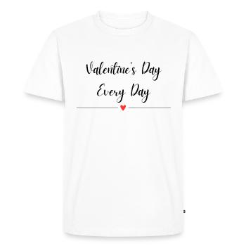 La Saint-Valentin tous les jours - T-shirt Premium bio Homme - blanc - Devant - Nico (187cm)
