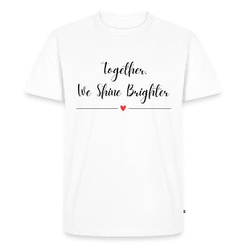 Together, We Shine Brighter - Men's Premium Organic T-Shirt - white - Front - Nico (187cm)