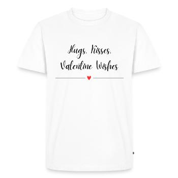 Câlins, baisers, souhaits de la Saint-Valentin - T-shirt Premium bio Homme - blanc - Devant - Nico (187cm)
