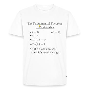 Fundamental Theorem of Engineering Dark - Men's Premium Organic T-Shirt - white - Front - Nico (187cm)
