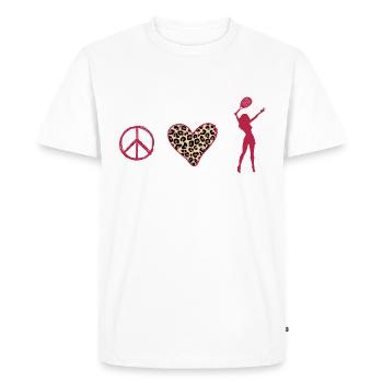 Padel Padel Tennis Padel-love Paddle - Men's Premium Organic T-Shirt - white - Front - Nico (187cm)