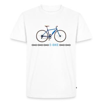 Bicycle E-Bike Cordless Biker Ebike Electric Bike - Men's Premium Organic T-Shirt - white - Front - Nico (187cm)