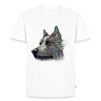 Dog Dog Motif Animaux Gift Art Animal Motif - T-shirt Premium bio Homme - blanc - Devant - Nico (187cm)